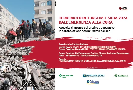 Il Credito Cooperativo  per il terremoto in Turchia e Siria
